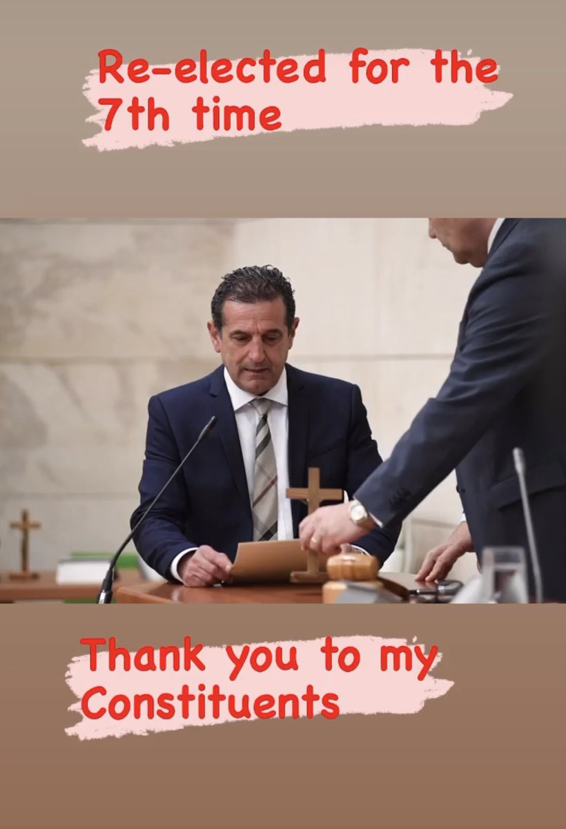 talwefi's tweet photo. Such a great honour and privilege to represent my constituents for the 7th time in the Maltese Parliament. Thank you to all those who showed their continuous support towards me #Malta #parlament https://t.co/kQmokc36g1