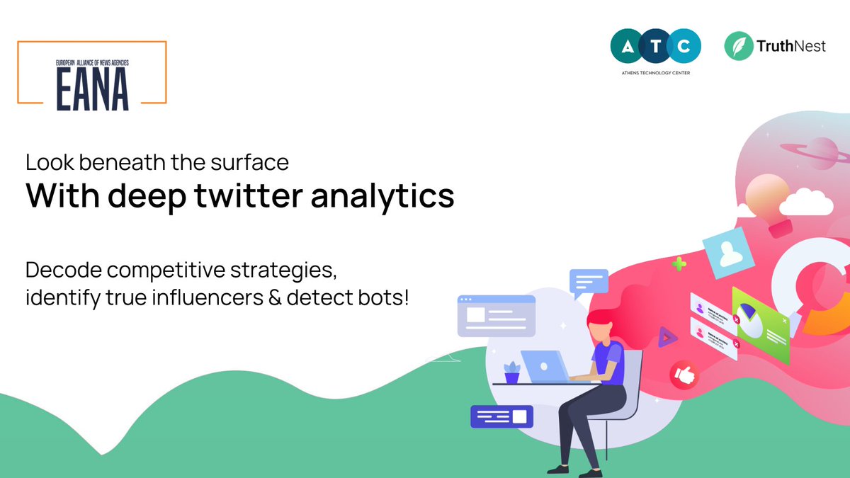 atc_gr's tweet photo. During our presentation at the @EANANews  Conference, delegates will experience the way to have access to in-depth #TwitterAnalytics with 𝐓𝐫𝐮𝐭𝐡𝐍𝐞𝐬𝐭, a tool that supports the identification of true influencers, and the detection of trolls &amp; bots➡️ https://t.co/VQSiRIEpJW https://t.co/N2hEafAKzb