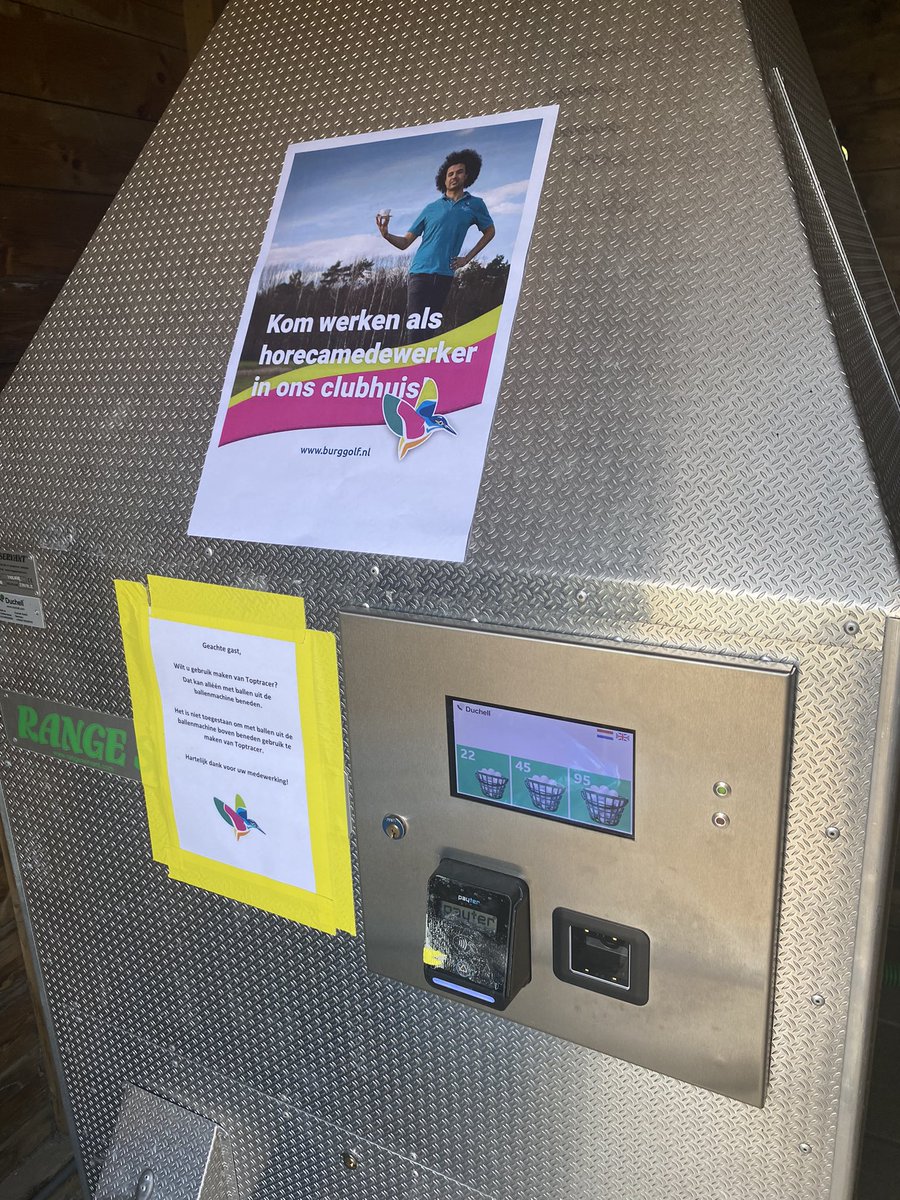 Back to home course. Not much changed since January, The range ball dispenser card reader is not working.  #BurgGolf #BadManagement #Zoetermeer <a href="/BurgGolf/">BurgGolf</a> <a href="/BGZoetermeer/">BurgGolf Westerpark</a>