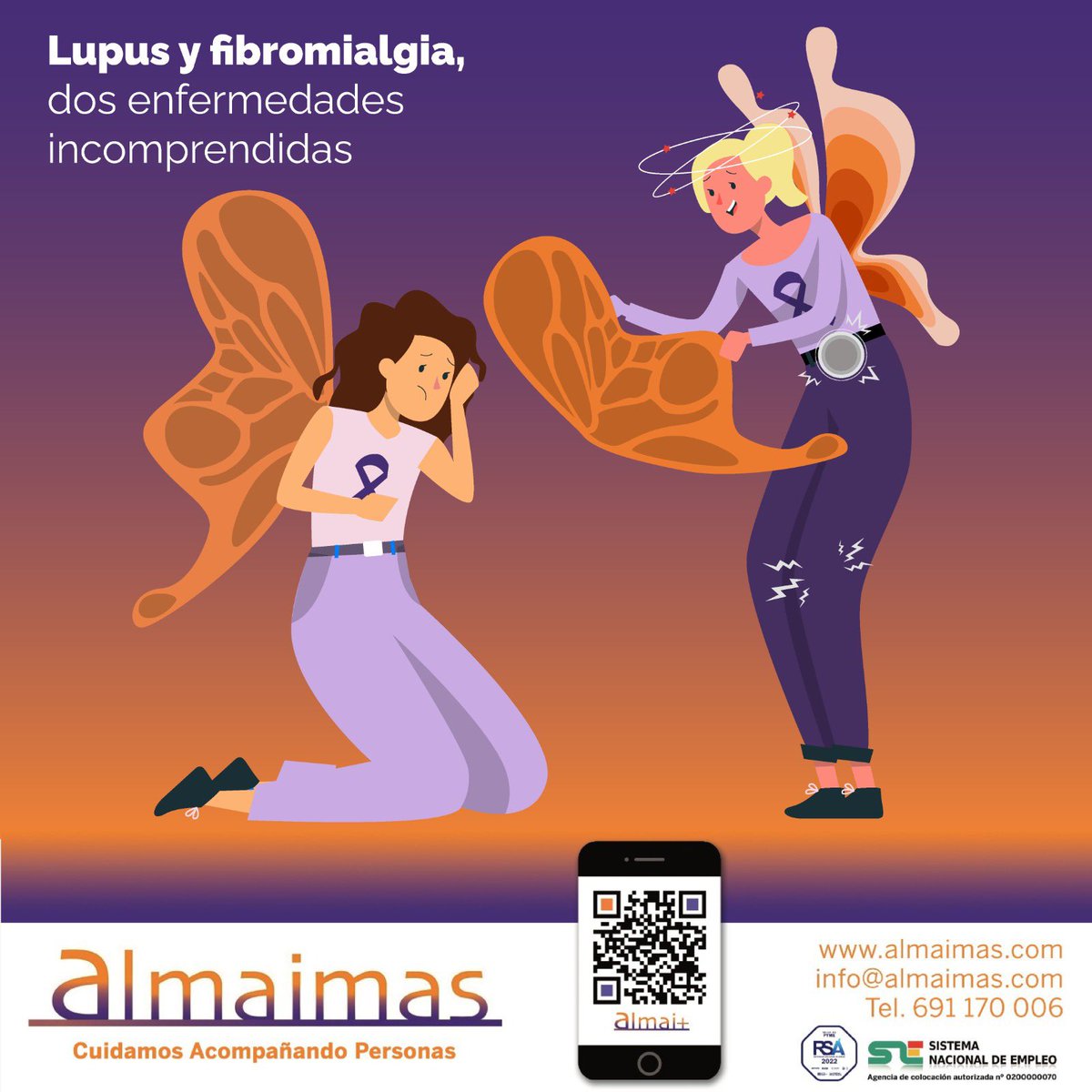 Hoy 10 de mayo y el jueves 12 de mayo se celebran el Dia Mundial del Lupus y el Día Internacional de la Fibromialgia respectivamente.

🦋¿Sabéis porqué se vinculan con alas de mariposa? 

Porque en especial el lupus, da lugar a una erupción cutánea de esta forma en el rostro.