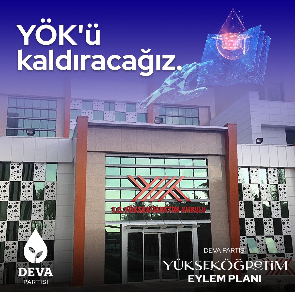gencdevagm's tweet photo. 💧YÖK’ü kaldıracağız. 

🌱Üniversiteleri özgürleştireceğiz. 

#ÜniversitelereDEVA https://t.co/VC63qWE9v4