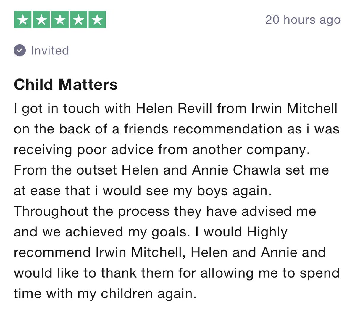 AM_Chawla's tweet photo. What a nice message for Helen Revill and I to receive this morning! Really glad we were able to get the result our client hoped for and he is able to see his children again. A long awaited and much deserved outcome for him ☺️ https://t.co/RNz7sekEZ6