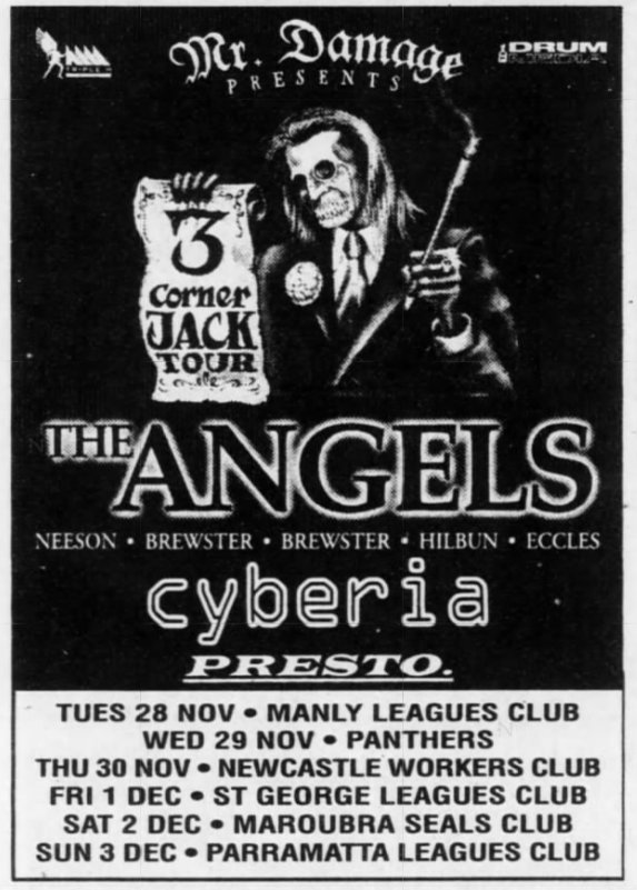 gigsyoumissed's tweet photo. Nov/Dec 1995
The Angels /w Cyberia + Presto
@ NSW venues https://t.co/kWXkcakXCL
