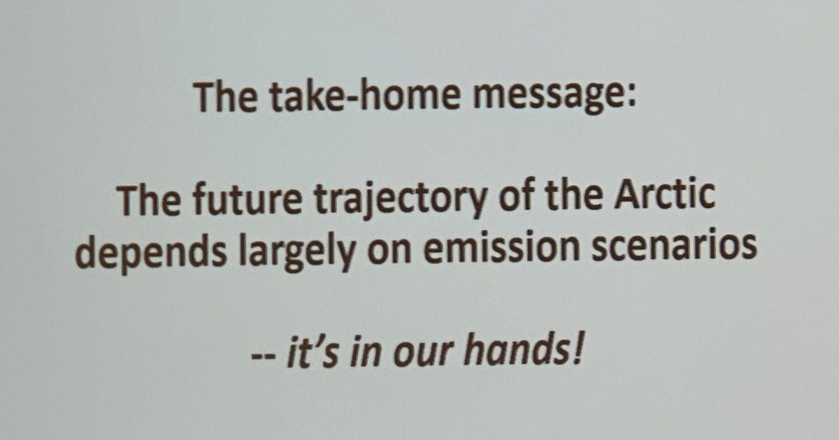 Aaveq's tweet photo. Powerful take-home message from Mohn prize laureate John Walsh from @uafairbanks

@AMAP_Arctic #ClimateAction 
#ClimateActionNow https://t.co/f1KxYRgKP5
