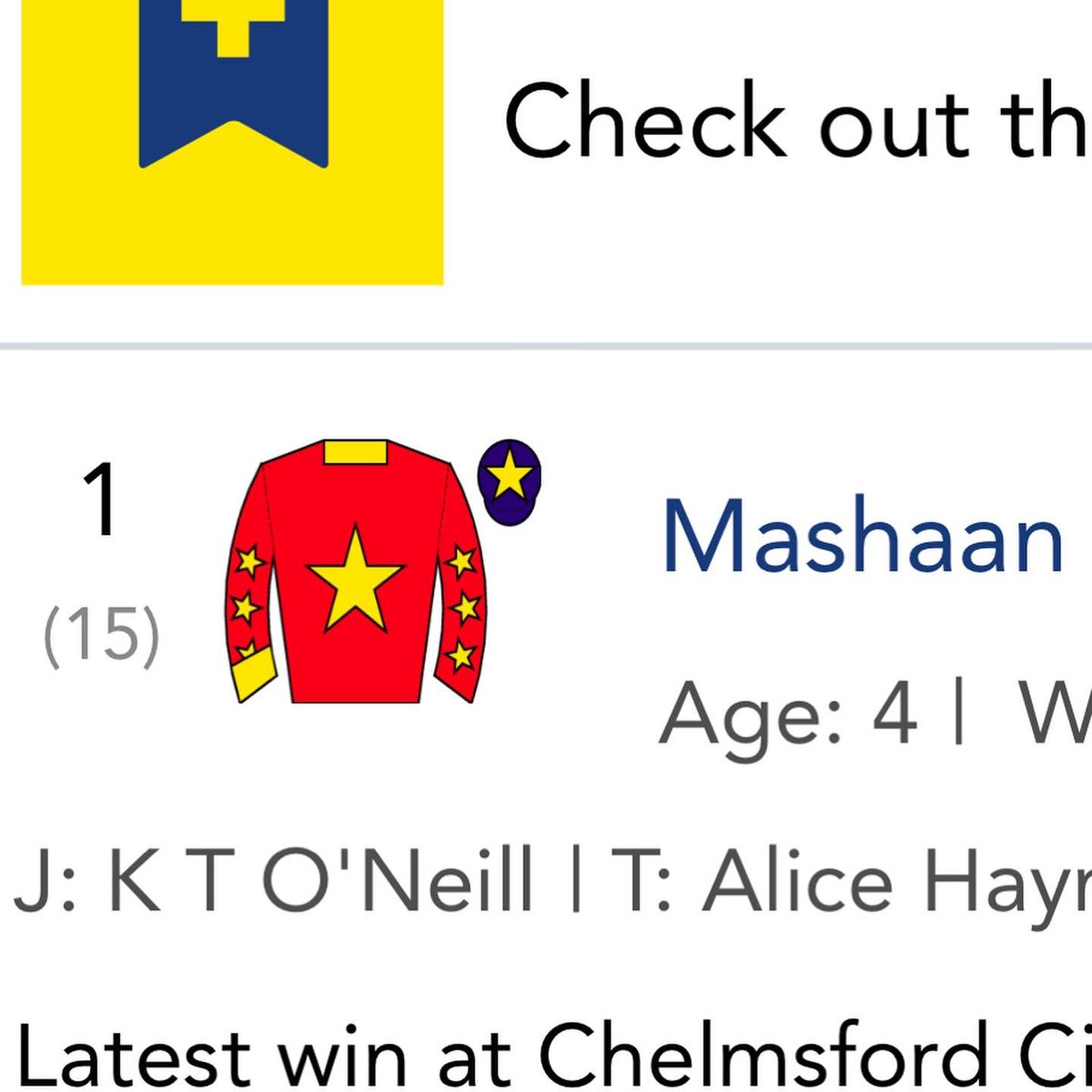 Colourpin1's tweet photo. Good luck to Maysong and Mashaan running at @chepstowracecourse today 🎉🐎
@kieran6481 @alicehaynesracing https://t.co/dj7Lj5cssW