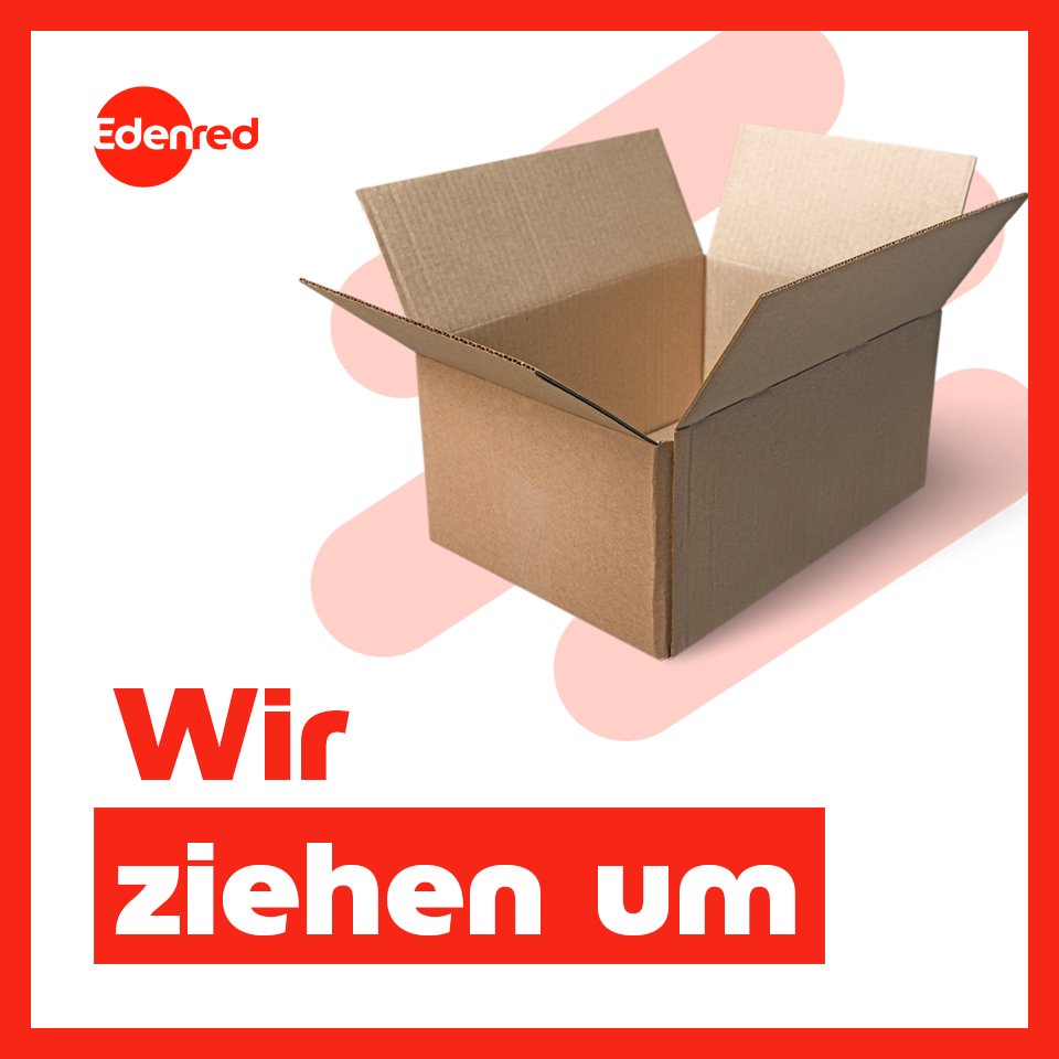 Information in eigener Sache: Ab 30. Mai 2022 begrüßen wir Kund:innen, Nutzer:innen und Akzeptanzpartner an unserer neuen Adresse Am Tabor 42, Top 3.04.D, 1020 Wien. 📦 
Wir freuen uns auf ein neues und modernes Büro, das auch unsere Unternehmenskultur widerspiegelt 😍
#edenred
