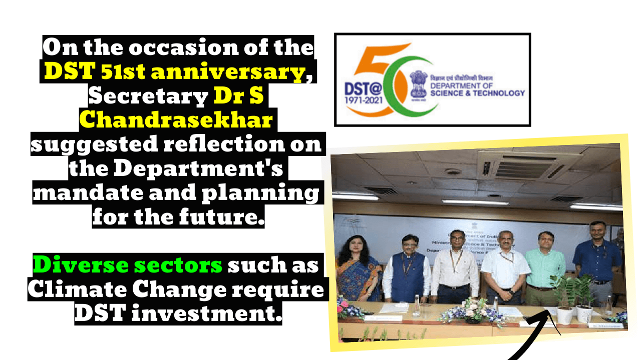 On 51 Years Celebration: DST must invest in all sectors contributing to new and emerging challenges