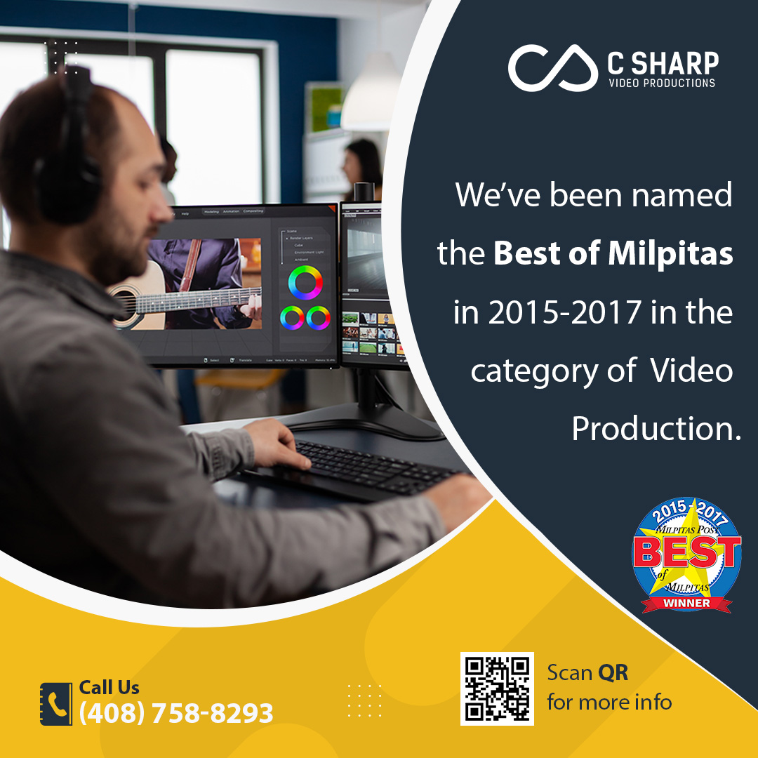 csharpvideo's tweet photo. Since we started our company in 2011, we have received numerous awards for excellence in video production. We’ve been named the Best of Milpitas in 2015-2017 in the category of Video Production. 

#CSharpVideo #BestOfMilpitas #VideoProduction #VideoEditing #VideoAwards https://t.co/CS6oYeBUkU