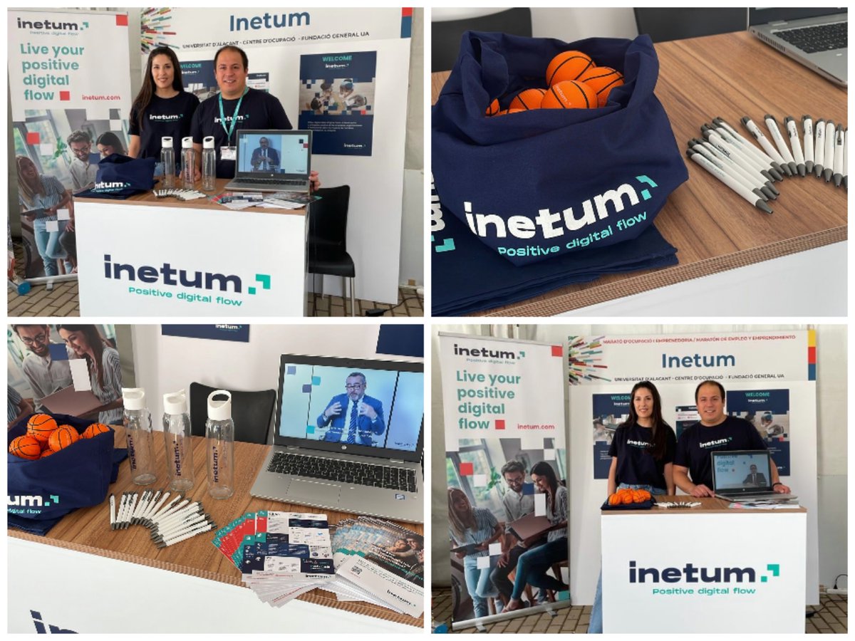 TrinidadSM's tweet photo. ¡Hoy nos hemos levantado con un día soleado en el XXIII Maratón de Empleo y Emprendimiento- UA!

Nuestros compañeros Irene Lamas y Andrés Mendoza, están listos para recibiros e informaros de todas las oportunidades laborales que ofrece @inetum_es ! 

#Inetum #talento #ua #gipeua https://t.co/CVKViO44ae