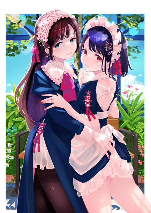 ついてるメイド🎀
どちらがお好きですか? 
#メイドの日2022 