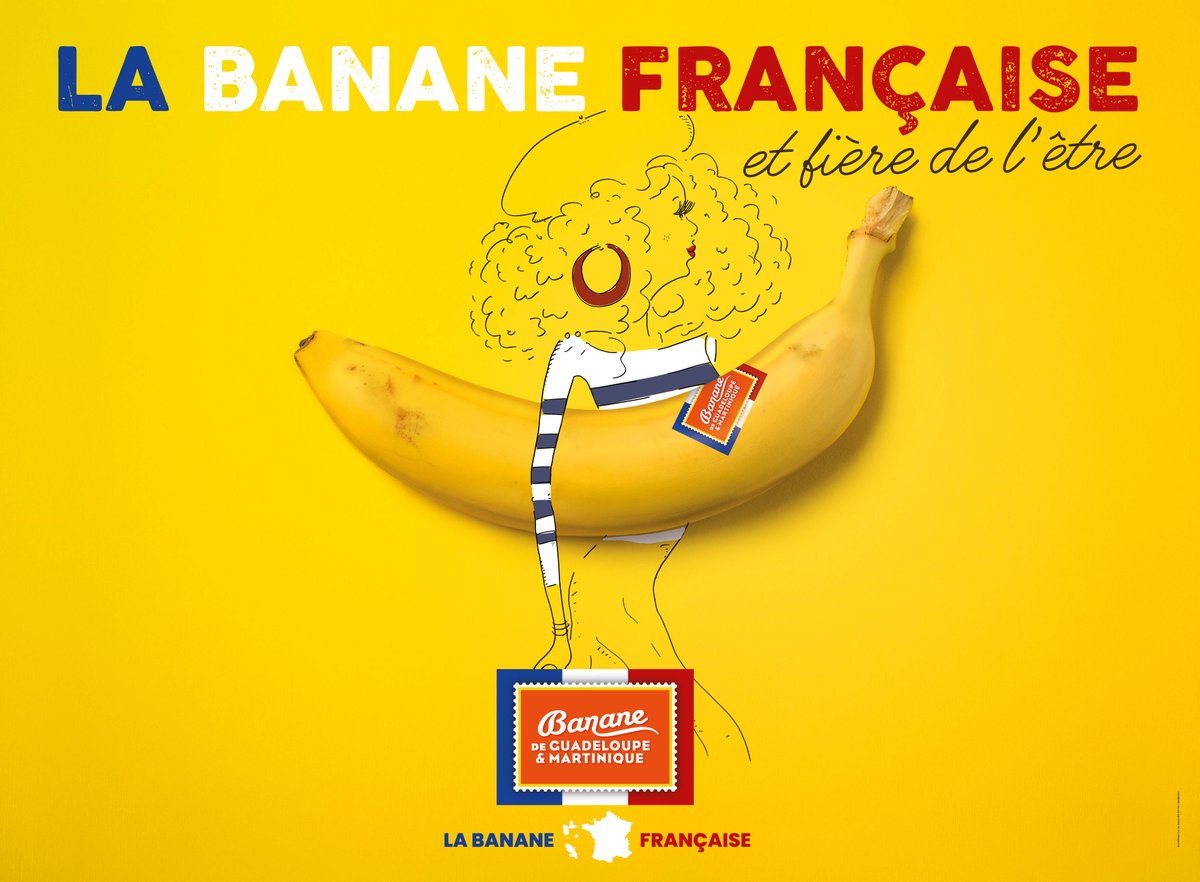 BrainsonicParis's tweet photo. La @BananeFrancaise s'affiche fièrement dans plusieurs villes de la métropole. Et elle va vous donner envie de penser à elle pour vos prochains apéros. 
🇫🇷🍌🍷🥖 https://t.co/LD3hOGbNOJ