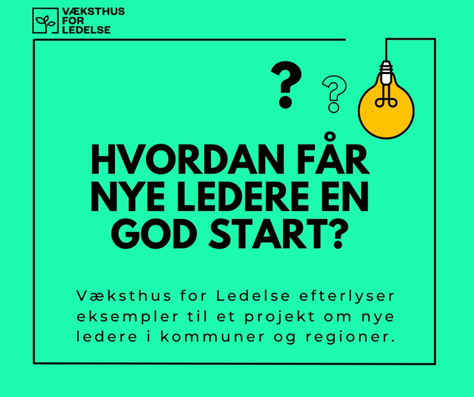 Lederweb's tweet image. Hvordan giver man nye ledere en god start? Væksthus for Ledelse leder efter eksempler til et projekt om, hvordan nye ledere får en god start. Læs mere her: lederweb.dk/artikler/hvord… #nyleder #dkledelse