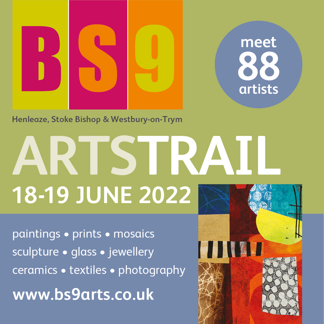 I'm taking part in the BS9 Arts Trail on the weekend of 18th &amp; 19th June at Trinity Henleaze URC Church. See you there! bs9arts.co.uk