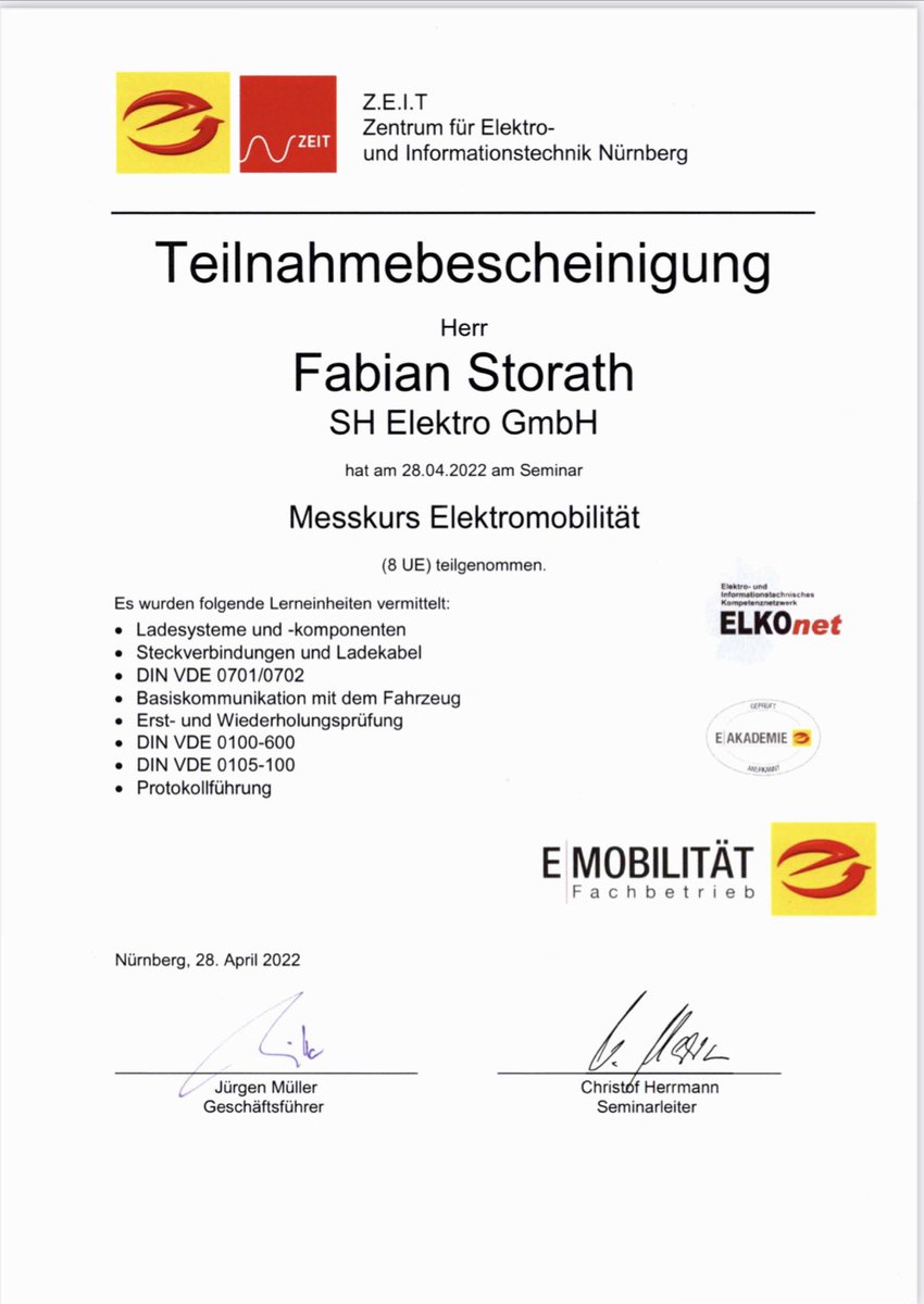 Die Zukunft fährt elektrisch! Als E-Mobilität Fachbetrieb schulen wir unsere Monteure regelmäßig zu den aktuellen Vorschriften und Anforderungen und beraten Sie gerne #emobility #eauto #elektro #zukunft