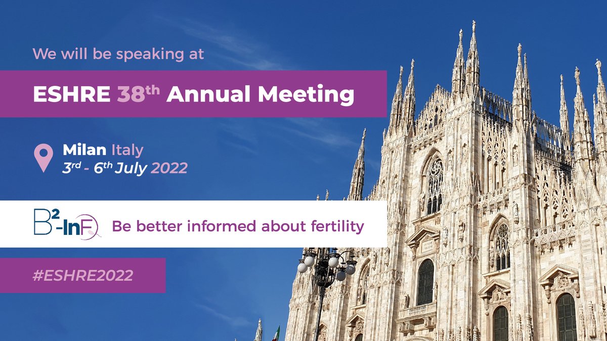b2inf_'s tweet photo. 👉B2-InF at #ESHRE2022!!
We will be presenting our project and how we are closing the gap between the #fertilityindustry and the needs of society 📣‼️

Event ▶️https://t.co/SYKee3QKh9
B2-InF here ▶️https://t.co/AIGHJEmU4G https://t.co/fsjB5GgqVN