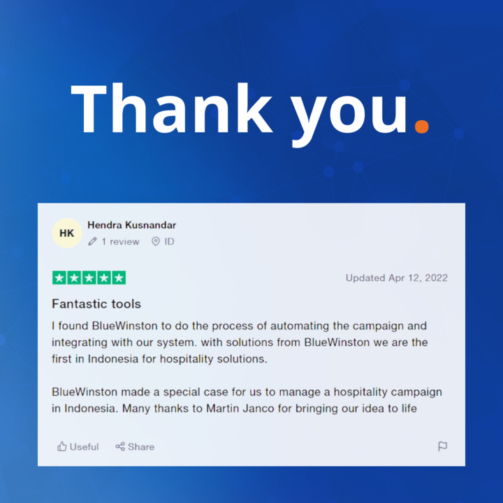 MrBlueWinston's tweet photo. Thank you for the lovely review from our customer Hedra Kusnandar  💙 https://t.co/DptaFvlZa7