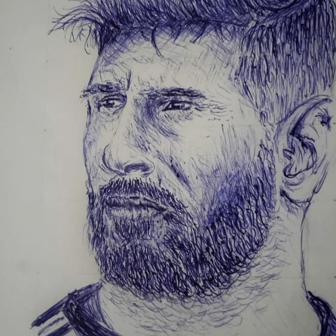 ak__x__ay's tweet photo. 🏷️
#artistsontwitter #artworkโมอา #Messi #drawing https://t.co/43RVgMAaut