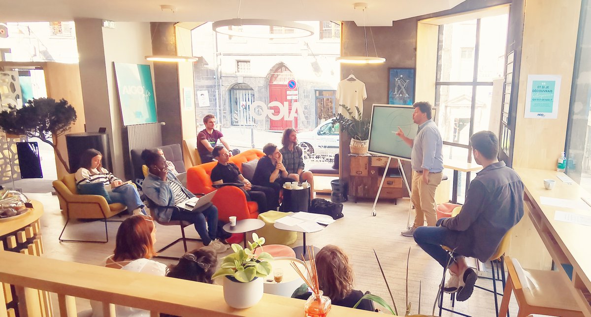Belle journée⚡FLASH INCUBATION⚡ce jour à l'AIGO CAFE pour vous donner goût à l'aventure entrepreneuriale qui vous attend en intégrant l'open Incubateur <a href="/SquareLab_ESCC/">SquareLab ESCClermont</a>