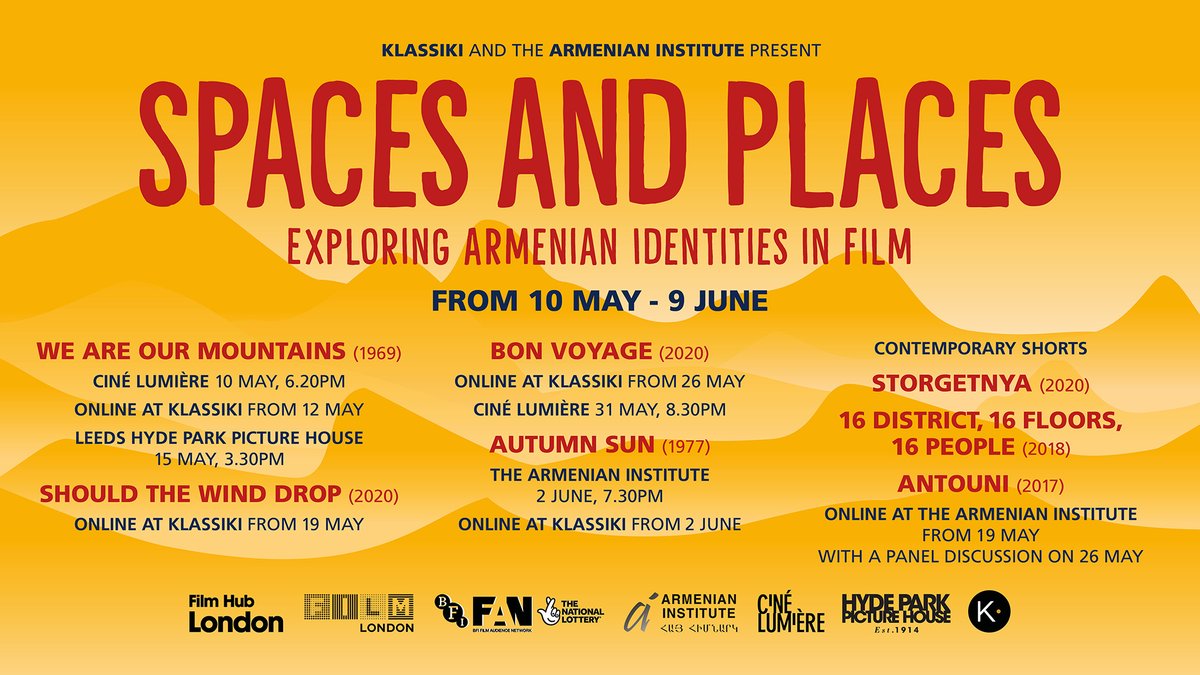 KinoKlassika's tweet photo. We Are Our Mountains screens tonight @ifru_london 🎥 

The launch of #SpacesAndPlaces - a season of recently restored classics and award-winning contemporary films from @Klassiki_Online and @A_Institute 🇦🇲

Tickets available here: https://t.co/cmCK7q8jsb

@Film_London #FilmHubLDN https://t.co/bV7yqcHygt