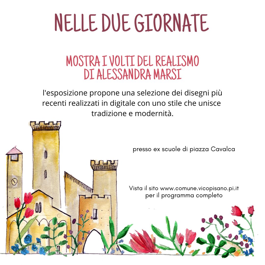 VicopisanoF's tweet photo. 🖼 La mostra "I VOLTI DEL REALISMO" dell'artista Alessandra Marsi vi aspetta alle ex scuole di piazza Cavalca! https://t.co/sApUs5Q8yD