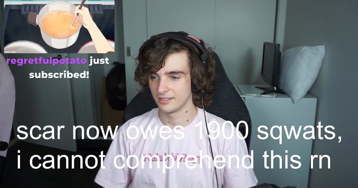 Scarshee's tweet image. 1 Sub = 100 Squats went kinda off the rails today… I will use this money for my medical bills.