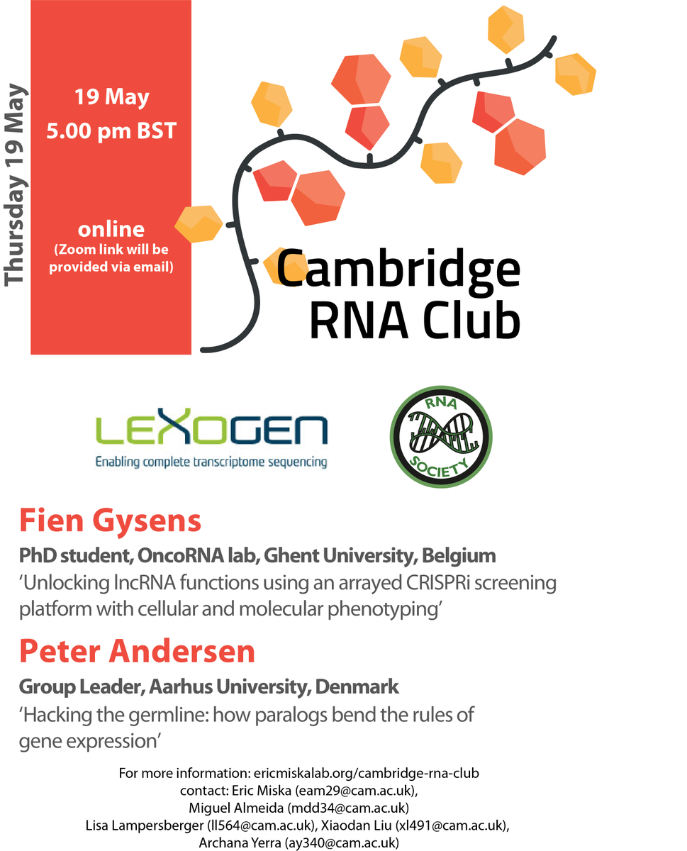 Cambridge RNA Club tweet media