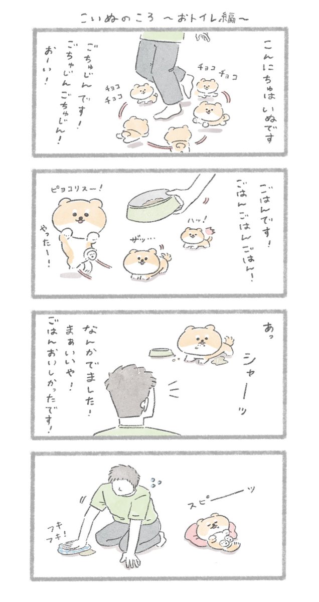 こいぬのころ 〜おトイレ編〜
#こんにちはいぬです 