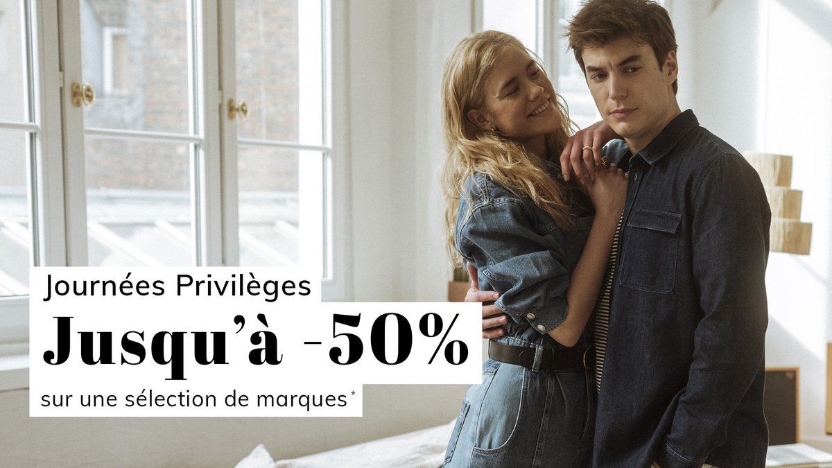 JOURNEES PRIVILEGES  
Vos marques favorites jusqu'à -50% ! 
Profitez-en !
placedestendances.com/fr/fr/offres-e…