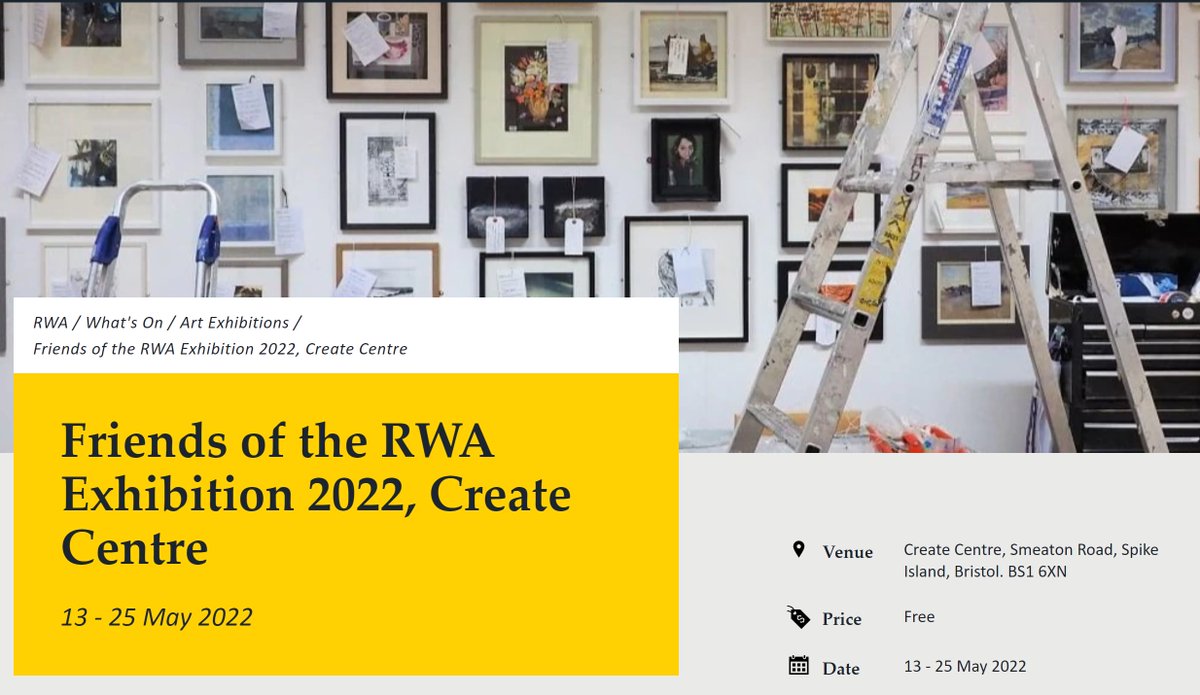 I am delighted that all 3 of my submissions for the Friends of the RWA Exhibition were selected. Exhibition opens 13th May at @createcentre rwa.org.uk/collections/ar…