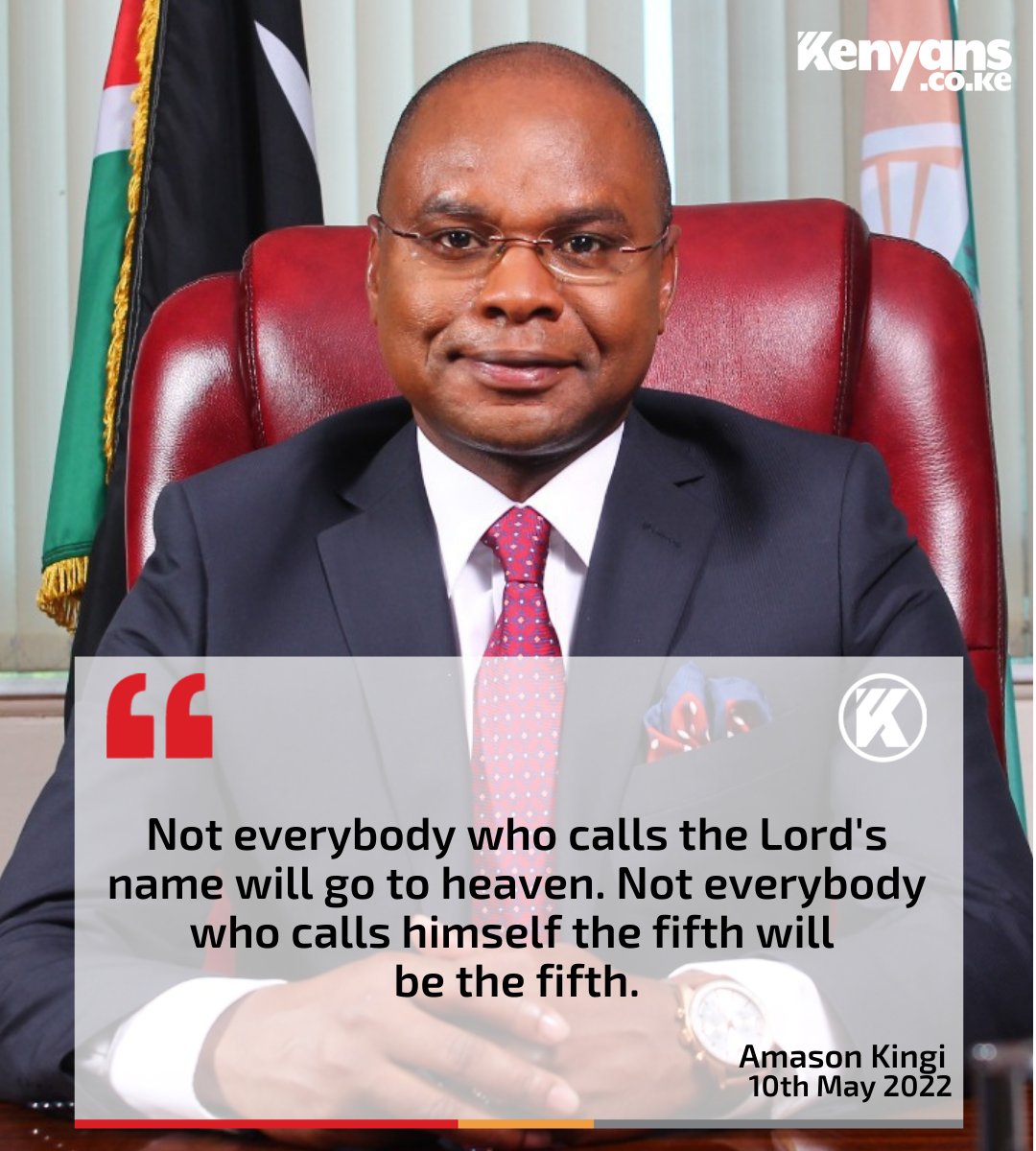 Kenyans's tweet photo. Not everybody who calls himself the fifth will be the fifth. -Amason Kingi. https://t.co/Vxg5hZlGK8