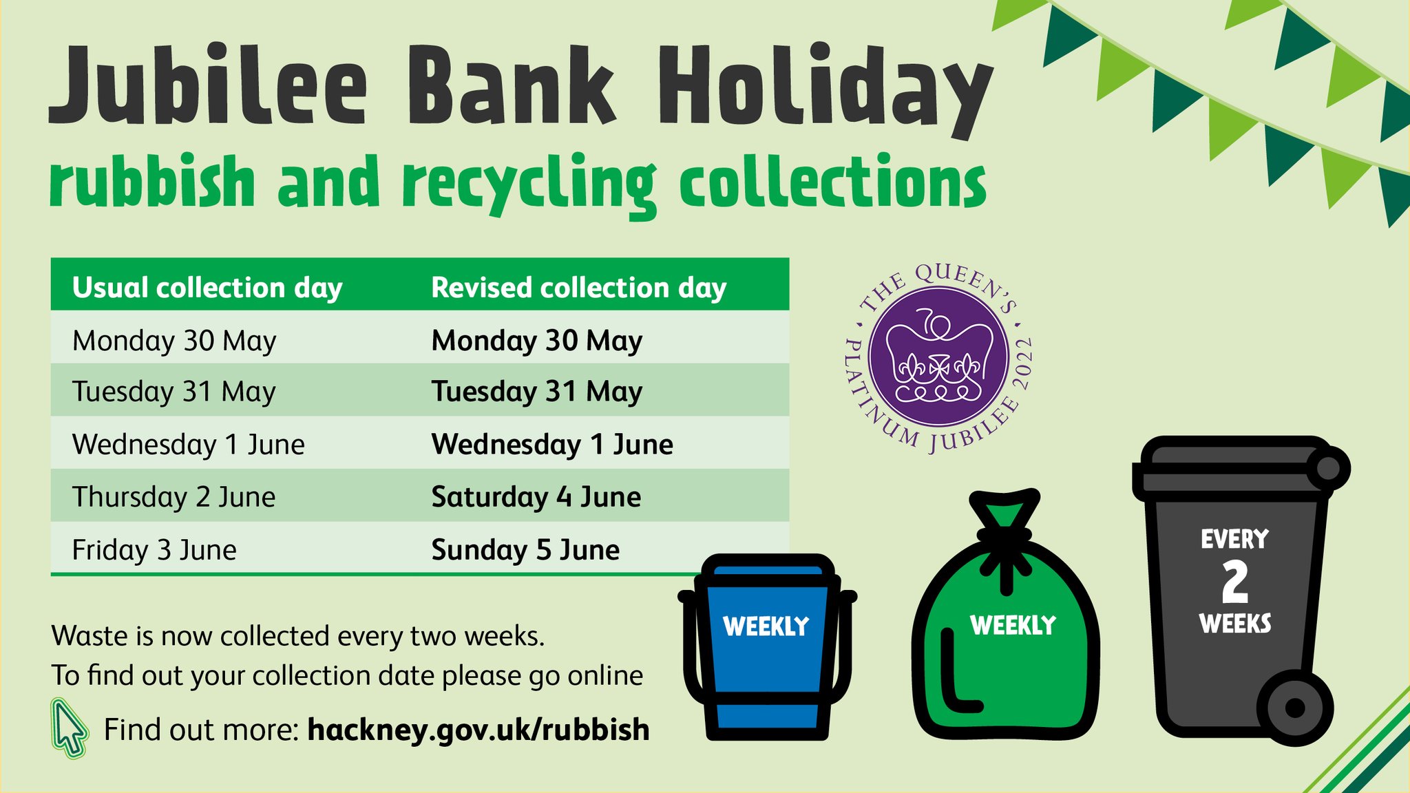 Hackney Council on Twitter "♻️ Rubbish and recycling collections