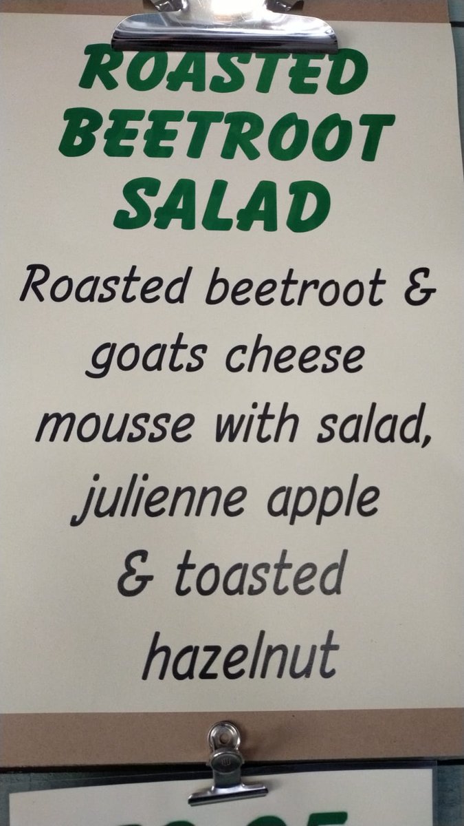 Lymefield's tweet photo. One of today's fantastic specials here @Lymefield .
Prepared with love by our chefs.
Roasted beetroot and goats cheese salad.
#Lymefield #tearoom #goodfood https://t.co/1embDUbjHO