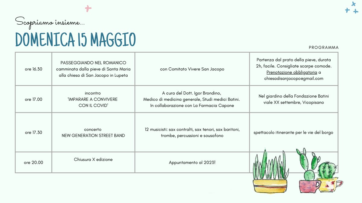 VicopisanoF's tweet photo. Il programmaaaaaa è qui 🙂
Vicopisano Castello in Fiore è fiera fiera fiera di piante, fiori, odori, colori, essenze... ma anche tanto tanto altro: scoprilo!
W Vicopisano Castello in Fiore! https://t.co/C8PWD2me3L