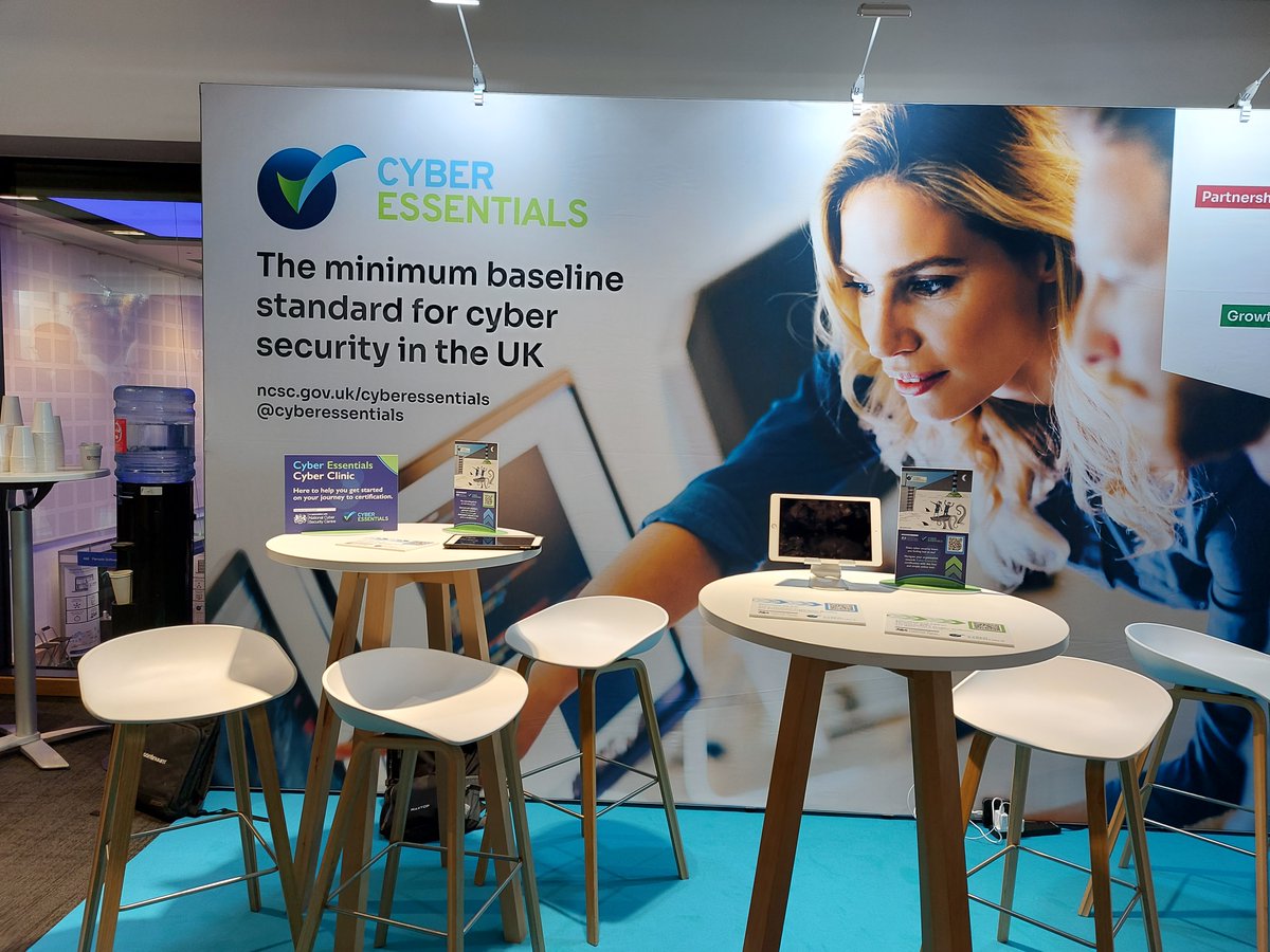 IASME1's tweet photo. We are at #CYBERUK22 today and tomorrow as part of the Cyber Essentials Cyber Clinic!

If you are at the show, come and visit us in the Cyber Ecosystem to learn more about getting started on your journey to #CyberEssentials certification. https://t.co/7xYJFbNaSP