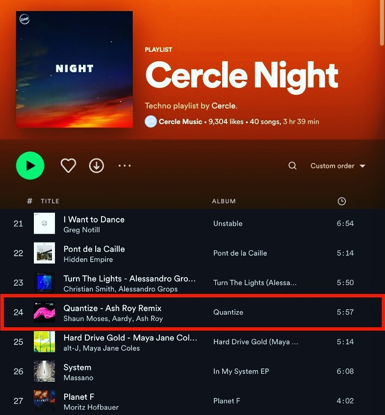 AshRoy_'s tweet image. Thanks to the good people at Cercle for featuring my remix of “Quantize” I did for my buddies Shaun &amp;amp; Aardy out recently on Hydrozoa on their Spotify Techno playlist 🙏😊