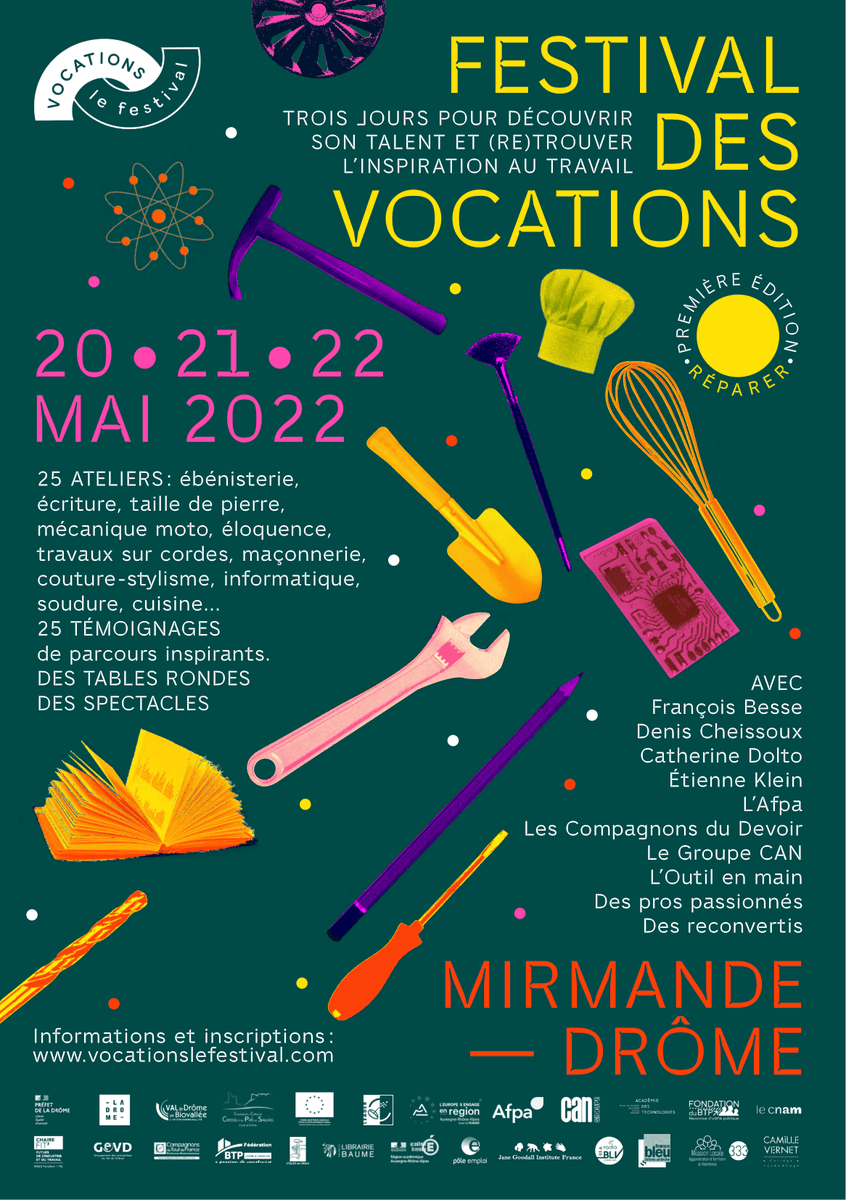 mlatv_'s tweet photo. J-10 avant le lancement du Festival des Vocations ! 📢

📆 20,21 et 22 mai 2022
📍Mirmande, Drôme
👉 Informations et inscriptions sur le site du Festival : 
https://t.co/DCT7TVEOc5 

#festivaldesvocations #vocationslefestival #mlatv #emploi #mirmande #drome https://t.co/HRNPEJ80gk