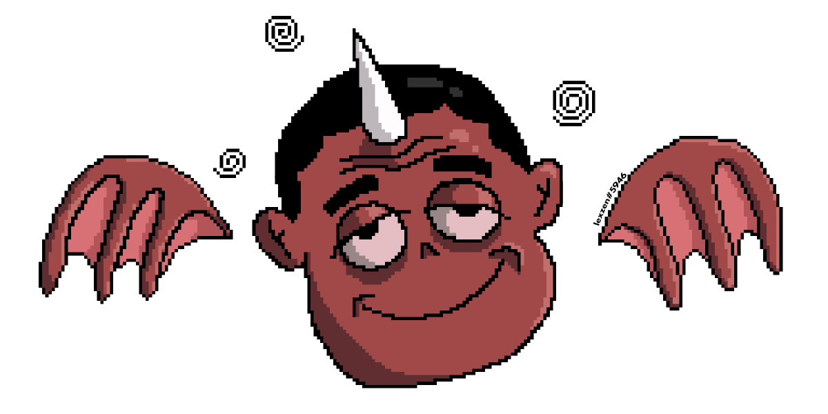 lexzens's tweet photo. 😈 A DRUNK FLYING DEMON WAS SPOTTED ARRIVING AT A PARTY 😈
Pixel Art: Flying Drunk Scott 👹
@HellofaPartyNFT @MaggzzyyNFT #DEMONFOLLOWDEMON https://t.co/YacTq3TlRA