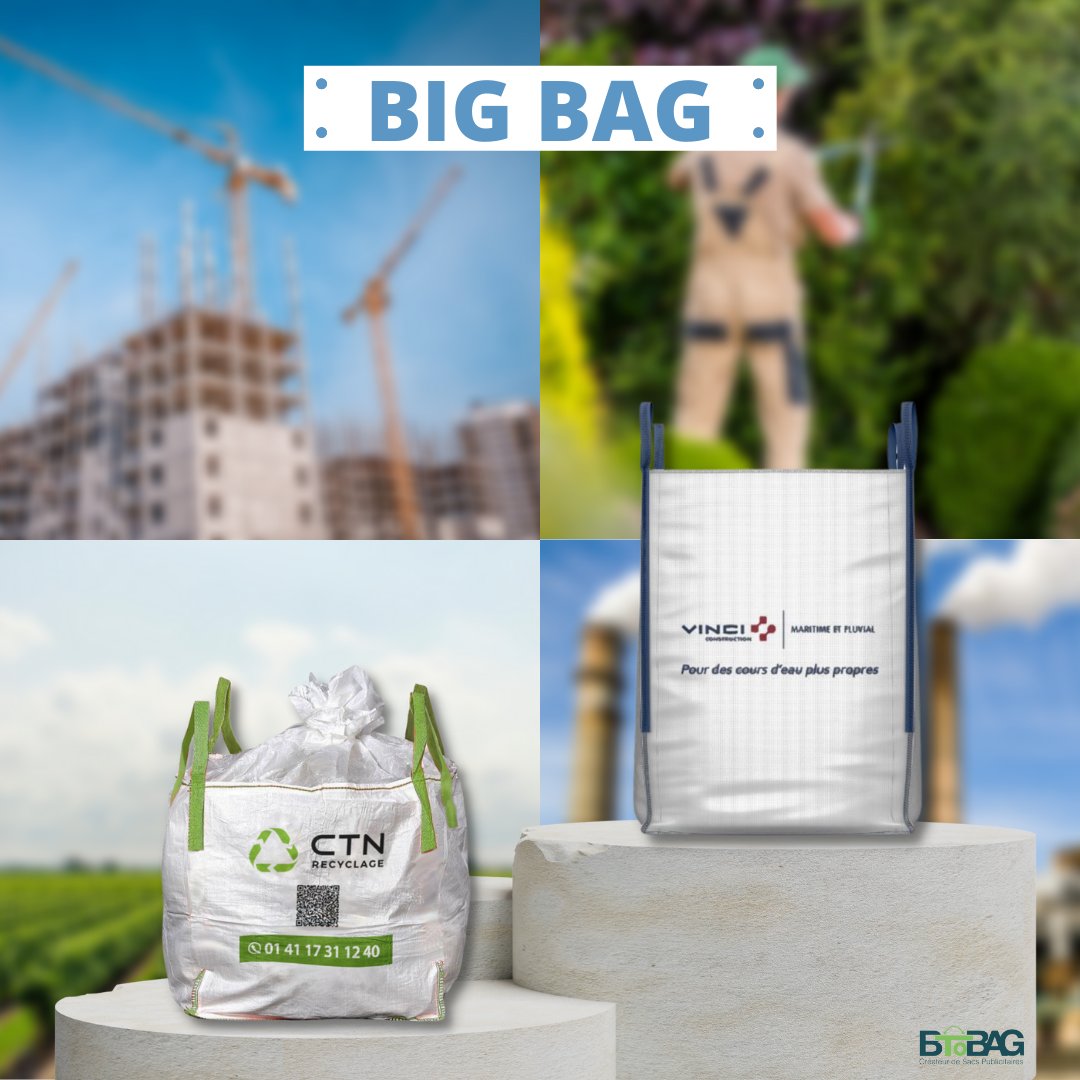 _BtoBag's tweet photo. Parfaitement adapté au stockage et au transport de tout type de matériaux, le Bigbag est l’élément indispensable pour collecter vos déchets. ❎

Obtenez votre mockup 3D en 24 h : https://t.co/nv6WCaKUXM

#bigbag #bigbagpersonnalisé #gestiondesdechets #trideschantiers https://t.co/3qAhE0oCt5
