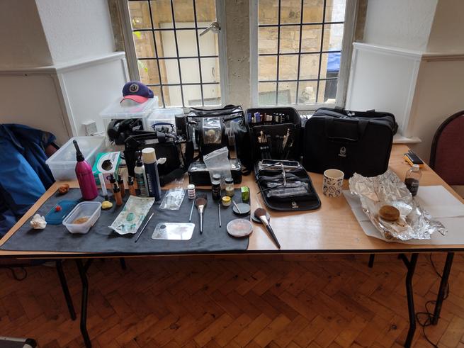 PhilippsChris's tweet photo. Day 2 shooting as a #RomanSenator, and the weather's turned iffy... But onward! The make-up chair beckons...
#Actor #Acting #Filmshoot https://t.co/gUtm6EX1VZ