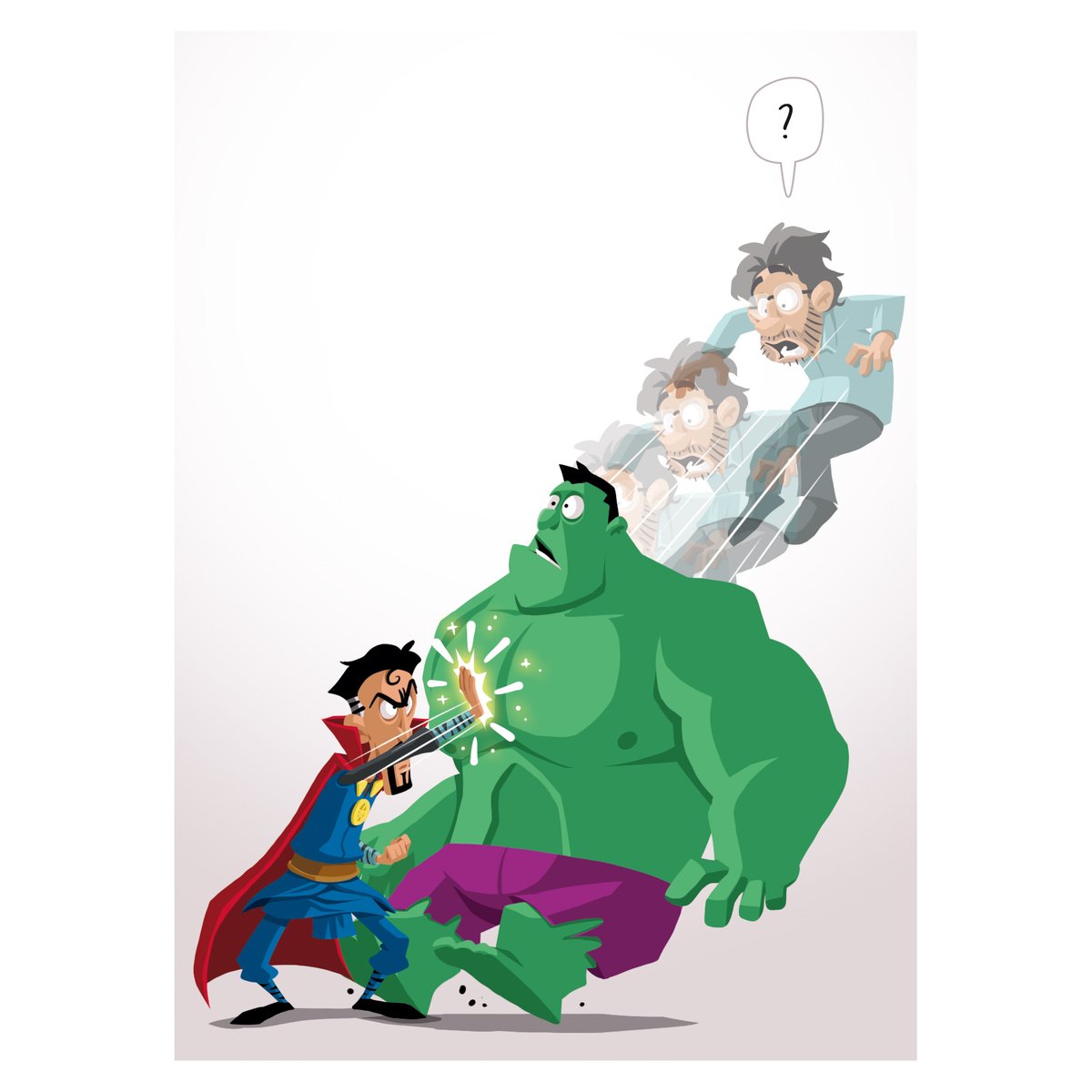 Stwivo's tweet photo. On reste dans l'actu Marvel, avec ce gag inédit sorti tout droit de la tête du brillant @ced_bd . 
Et au cas où vous auriez raté l'info, Marvelouze est dispo en librairie ! ;)

#bd #comics #humour #parodie #parody #marvel #marvelouze #jungleedition #drstrange #moonknight https://t.co/gWlFCJfLrC