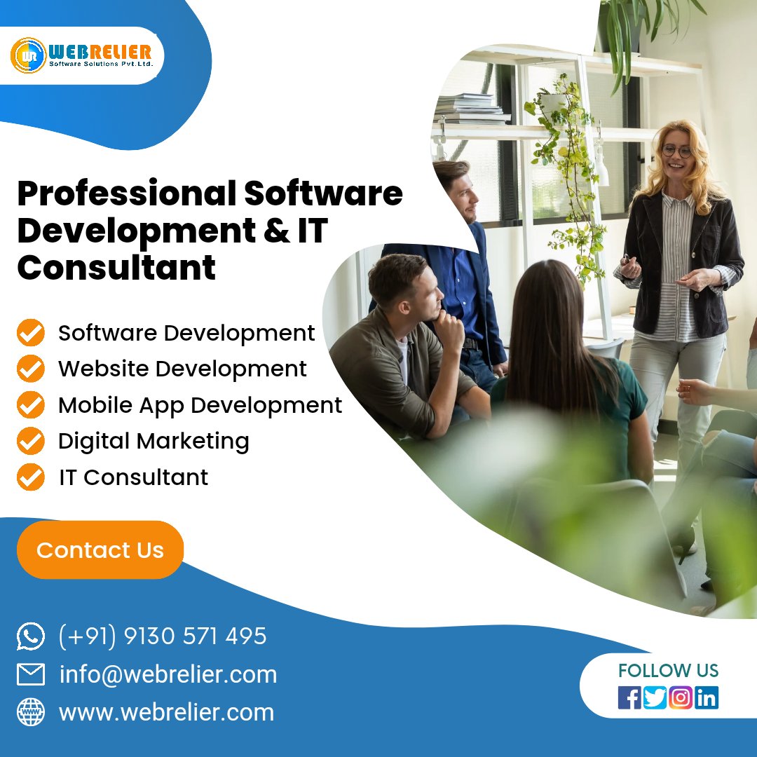 webrelier's tweet photo. Professional Software Development &amp; IT Consultant
.
.
.
#softwaredeveloper #softwaredevelopment #websitedevelopment #webdevelopment #webrelier #it #internshipprogram #internship #internshipindia #corporatetraining #appdevelopment https://t.co/xHJlLGMVdw