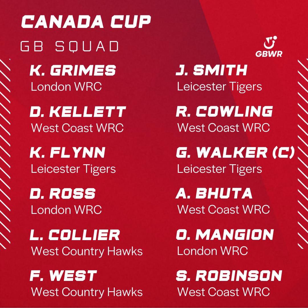 WestCoastWRC1's tweet image. They’re at it again… 

Well done to @LeglessRobbo, @Ayaz_Bhuta, @drcowling &amp;amp; Dan Kellett on another international selection 🇬🇧

The boys will be competing at the Canada Cup this June!