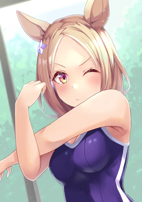 ストレッチするトプロ
#ウマ娘
#ナリタトップロード 