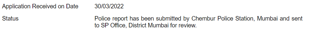 kushal1788's tweet photo. @MumbaiPolice @MumbaiPolice - The status is still reading as the below. Please suggest on how to proceed: https://t.co/XpznKjfhbR