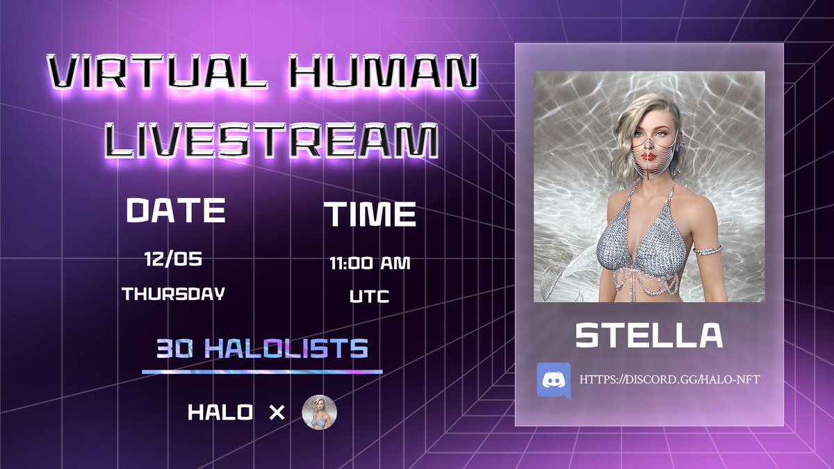 HALONFTOFFICIAL's tweet photo. 🥳𝐇𝐀𝐋𝐎 𝐋𝐈𝐕𝐄𝐒𝐓𝐑𝐄𝐀𝐌🥳

HALO LIVESTREAM is coming back with HALOLIST AIRDROP.

🗓️11:00 UTC, May 12th
🎁30 HALOLIST spots
📍Venue: https://t.co/4xMNzFzD9K

📢𝐁𝐈𝐆 𝐍𝐄𝐖𝐒 𝐰𝐢𝐥𝐥 𝐛𝐞 𝐚𝐧𝐧𝐨𝐮𝐧𝐜𝐞𝐝 𝐝𝐮𝐫𝐢𝐧𝐠 𝐭𝐡𝐞 𝐋𝐈𝐕𝐄𝐒𝐓𝐑𝐄𝐀𝐌📢
#NFT #NFTCommunity https://t.co/hLahmnL8gm