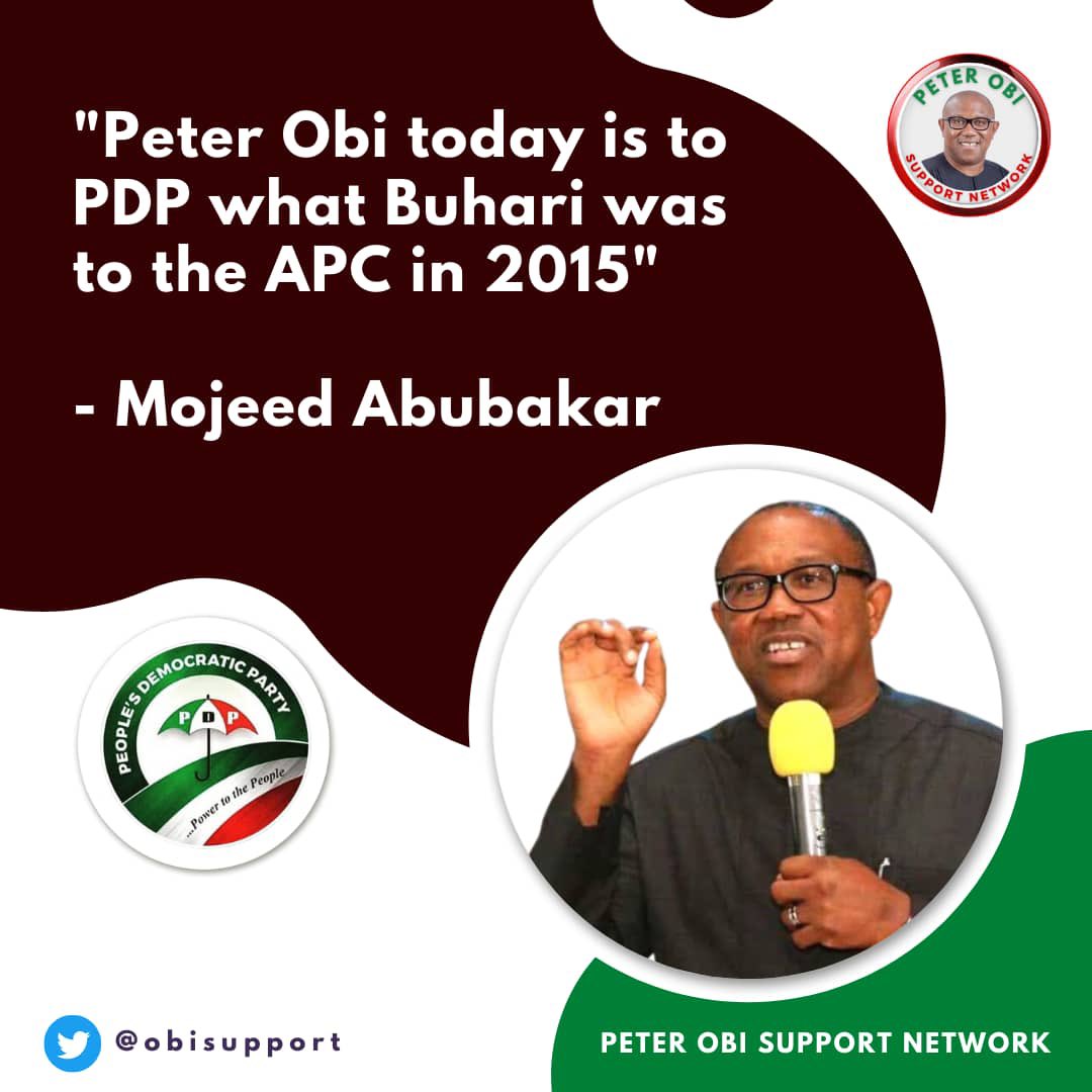 ObiSupport's tweet photo. "Governance is not about individual Capacity, it's about the belief of the people, people need a symbol for them to make their sacrifices, if there's no symbol, there's absolutely no way people will want to make sacrifices, for now Peter Obi represents that symbol"
-Olisa metuh- https://t.co/TVAswiPpBK