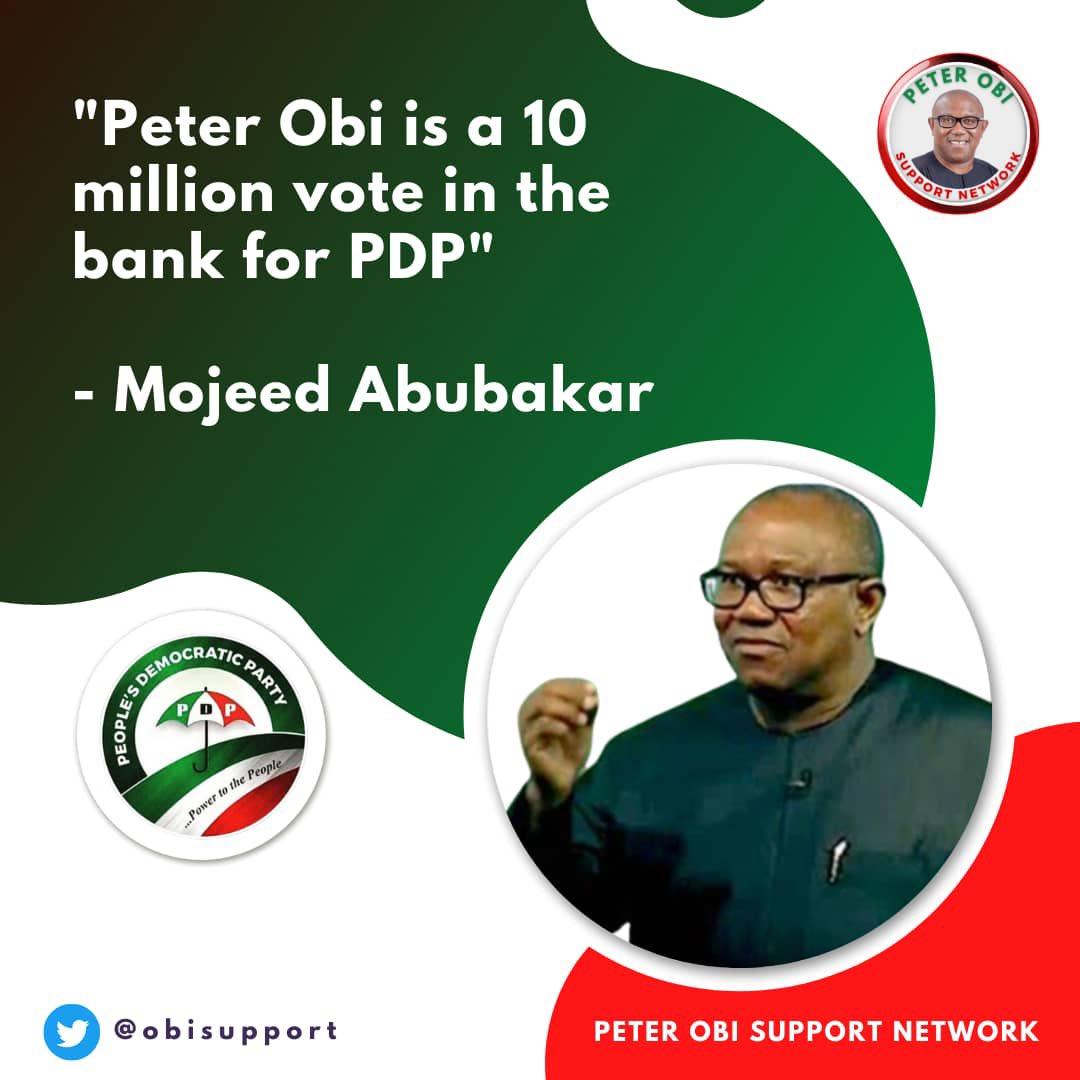 ObiSupport's tweet photo. "Governance is not about individual Capacity, it's about the belief of the people, people need a symbol for them to make their sacrifices, if there's no symbol, there's absolutely no way people will want to make sacrifices, for now Peter Obi represents that symbol"
-Olisa metuh- https://t.co/TVAswiPpBK