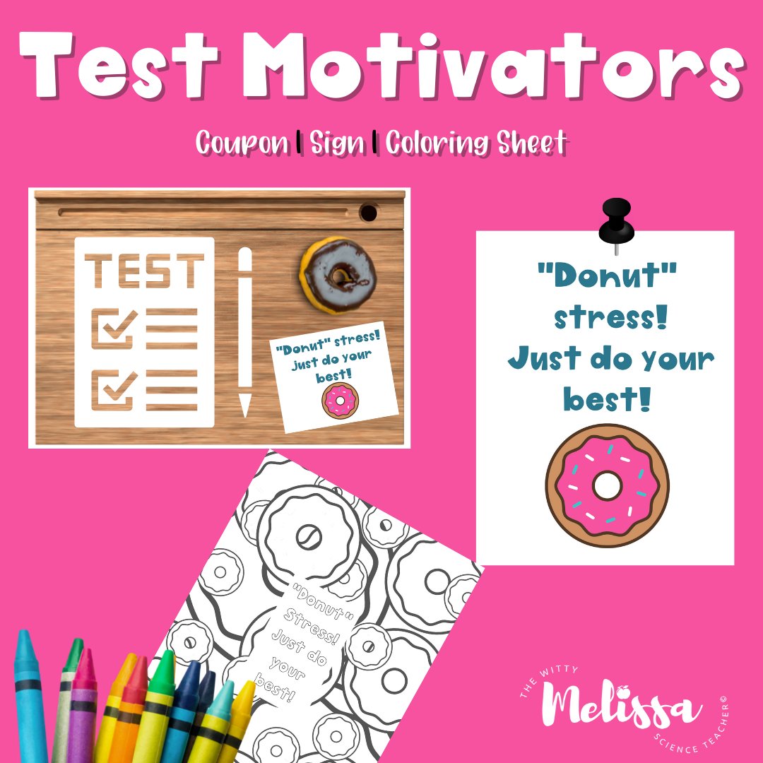 thewittyscience's tweet photo. Donut Stress Just Do Your Best - Test Motivators https://t.co/Qx3LRs80IP 
#Teacher #statetesting #staar #testing https://t.co/z5yRconRF4