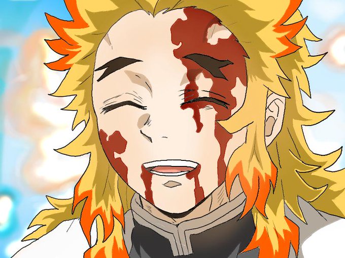 黒澤さんがTwitterに投稿した煉獄杏寿郎(鬼滅の刃)のイラスト。