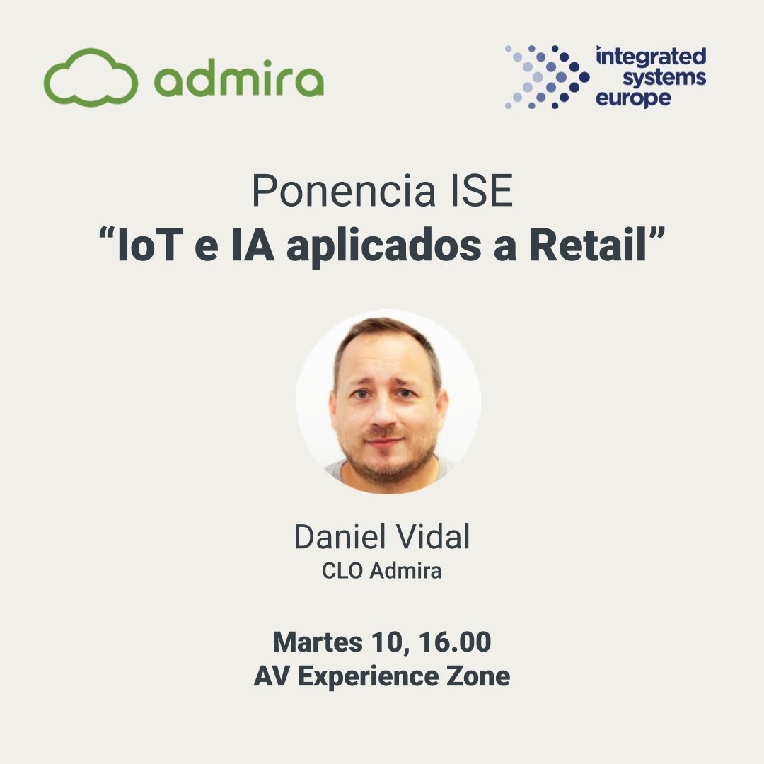 admiradn's tweet photo. Hoy en #ISE2022 nuestro compañero Daniel Vidal, junto con los compañeros de @laligatech explicará cómo se está usando la tecnología para el Retail deportivo y el fan engagement. A partir de las 16 h. en el #AVExperienceZone. https://t.co/bxzn8zjror